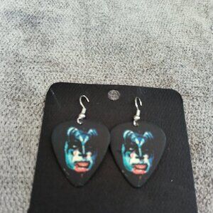 KISS GENE SIMMONS GUITAR PICK EARRINGS